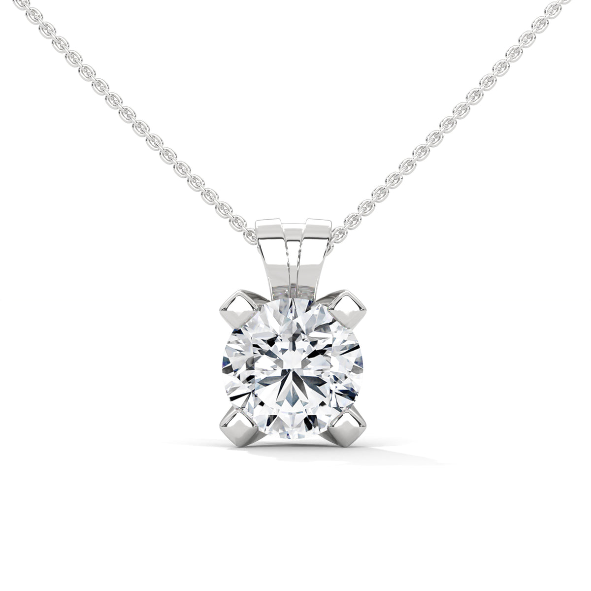 Radiant Claw Solitaire Pendant