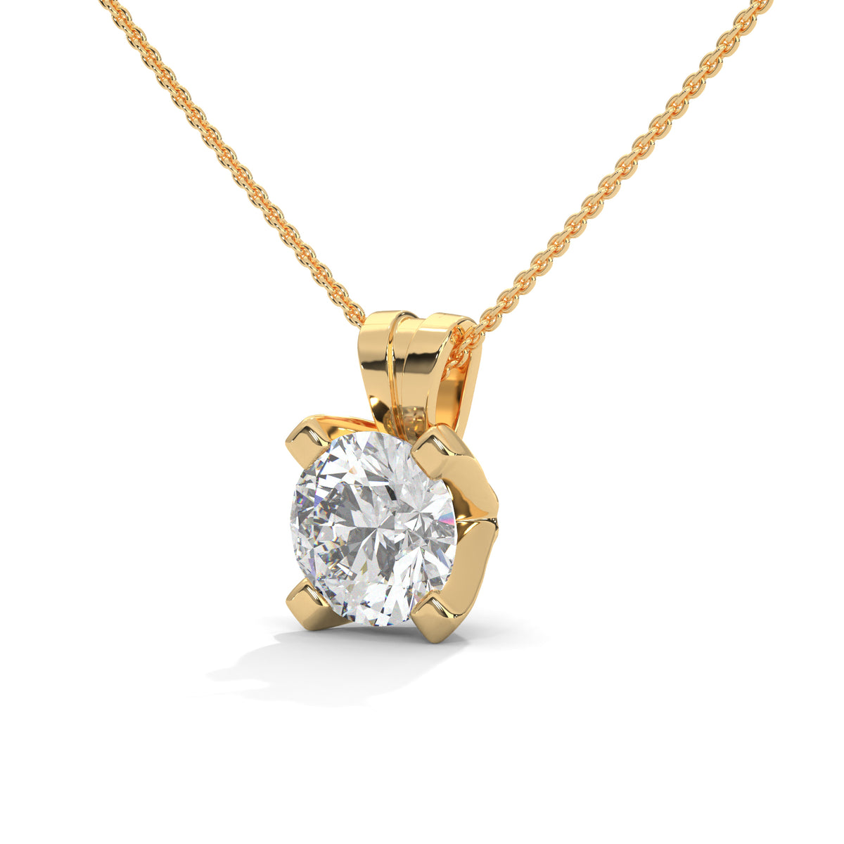 Radiant Claw Solitaire Pendant
