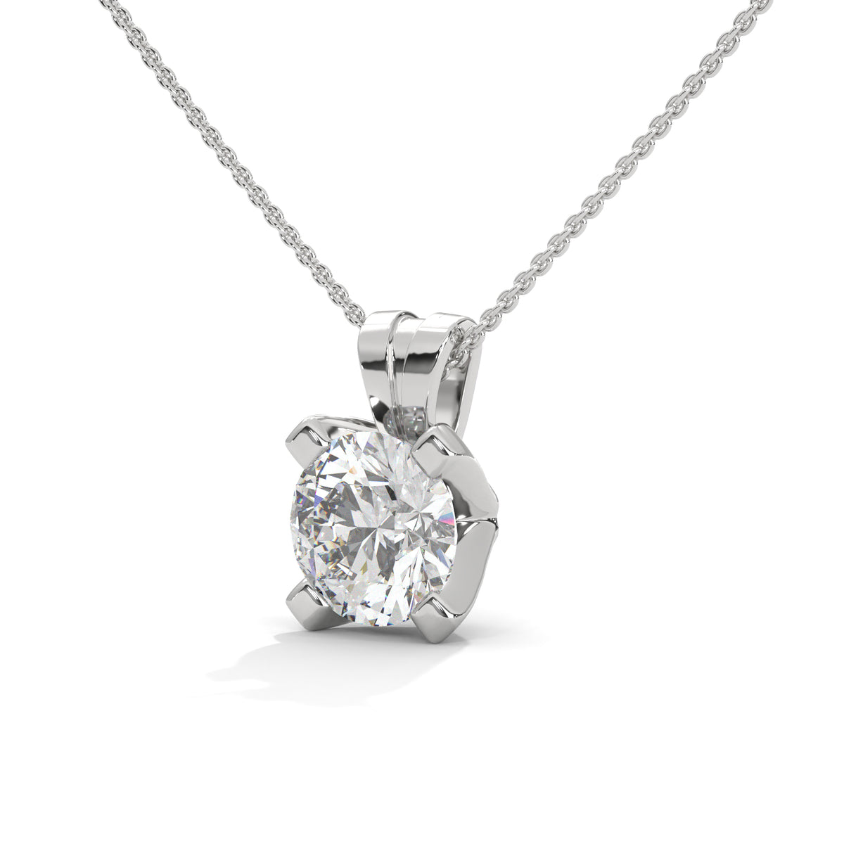 Radiant Claw Solitaire Pendant