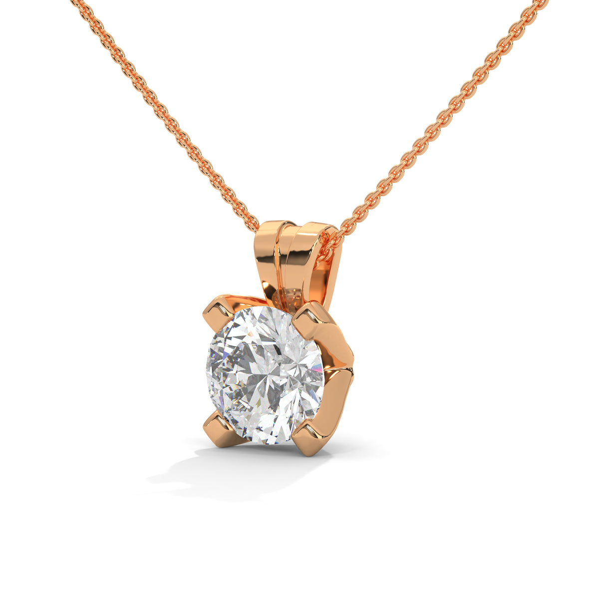 Radiant Claw Solitaire Pendant