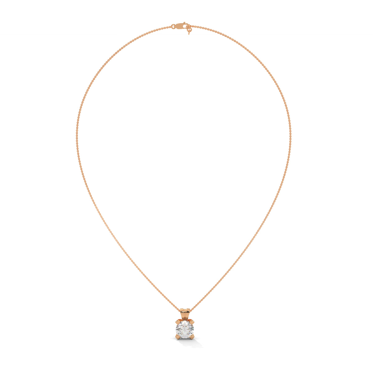 Radiant Claw Solitaire Pendant