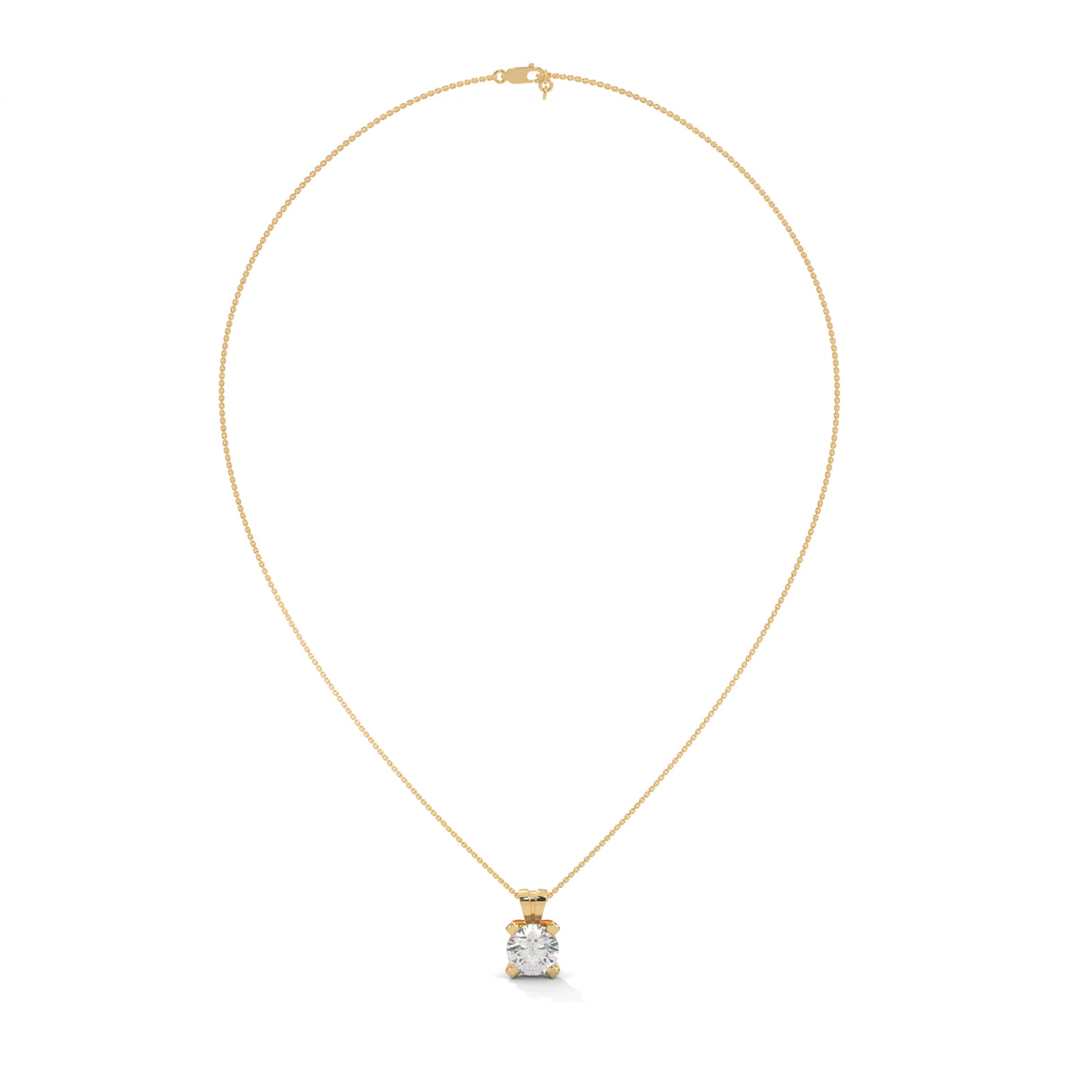 Radiant Claw Solitaire Pendant