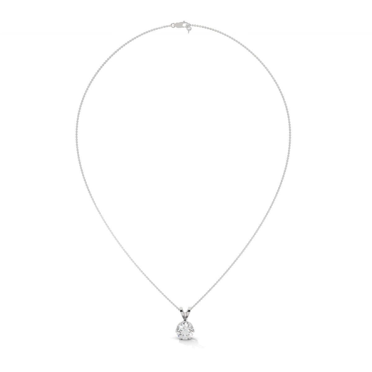Luminary Crown Solitaire Pendant