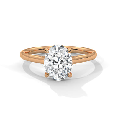 Sovereign Oval Solitaire Ring — IGI Certified Diamond Jewellery | My Carat India