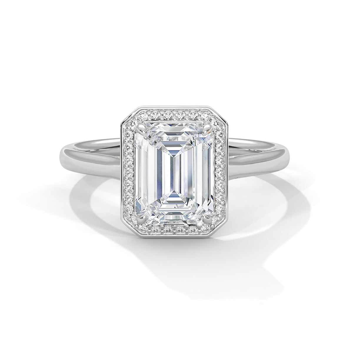 Emerald Radiance Halo Ring