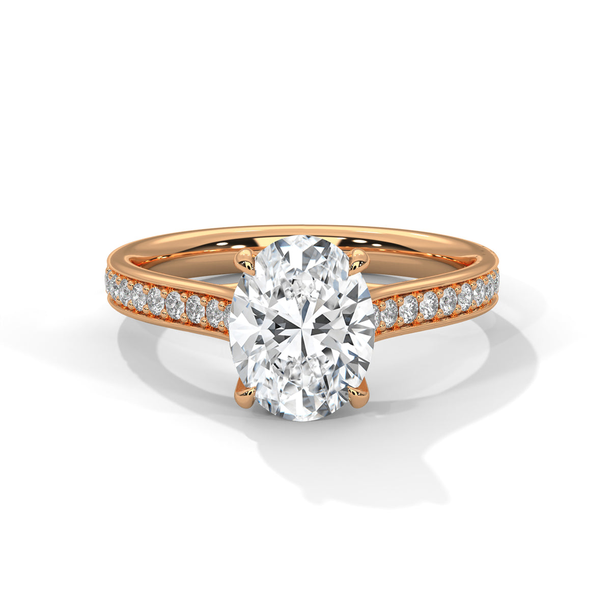 Luminous Oval Solitaire Ring