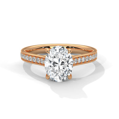 Luminous Oval Solitaire Ring — IGI Certified Diamond Jewellery | My Carat India