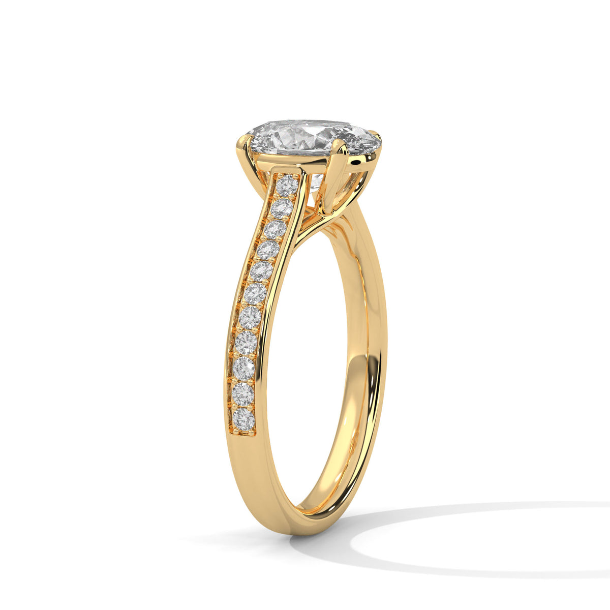 Luminous Oval Solitaire Ring