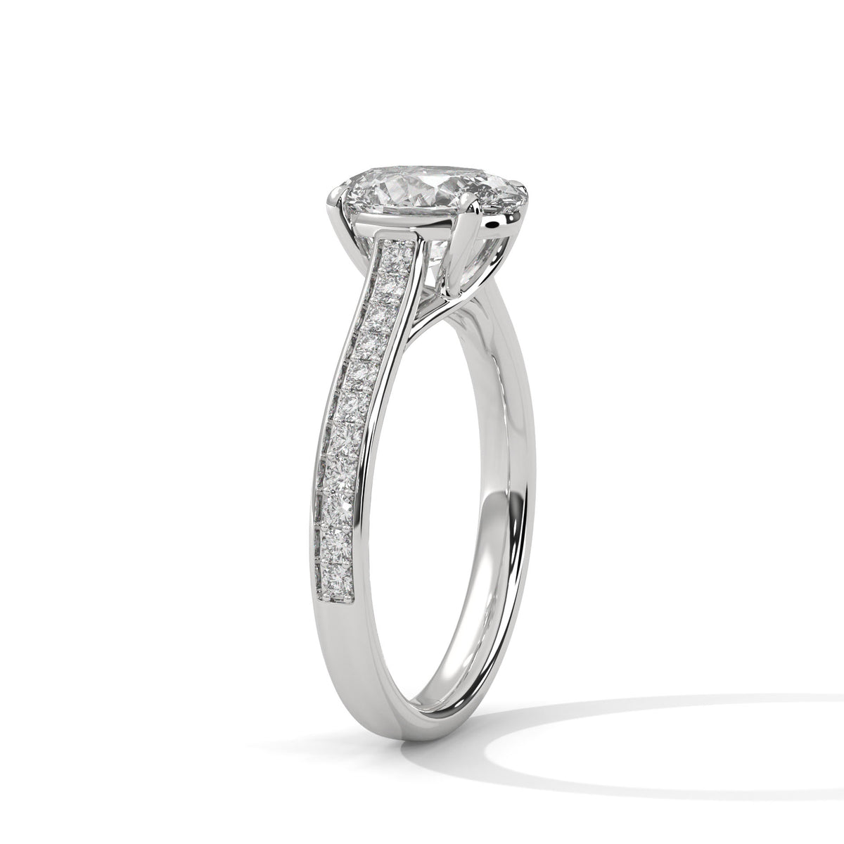 Luminous Oval Solitaire Ring