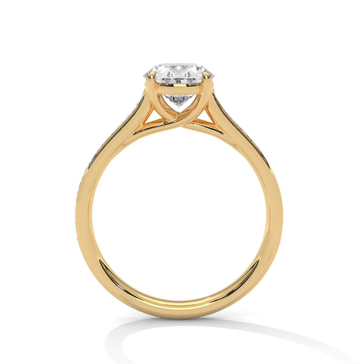 Luminous Oval Solitaire Ring