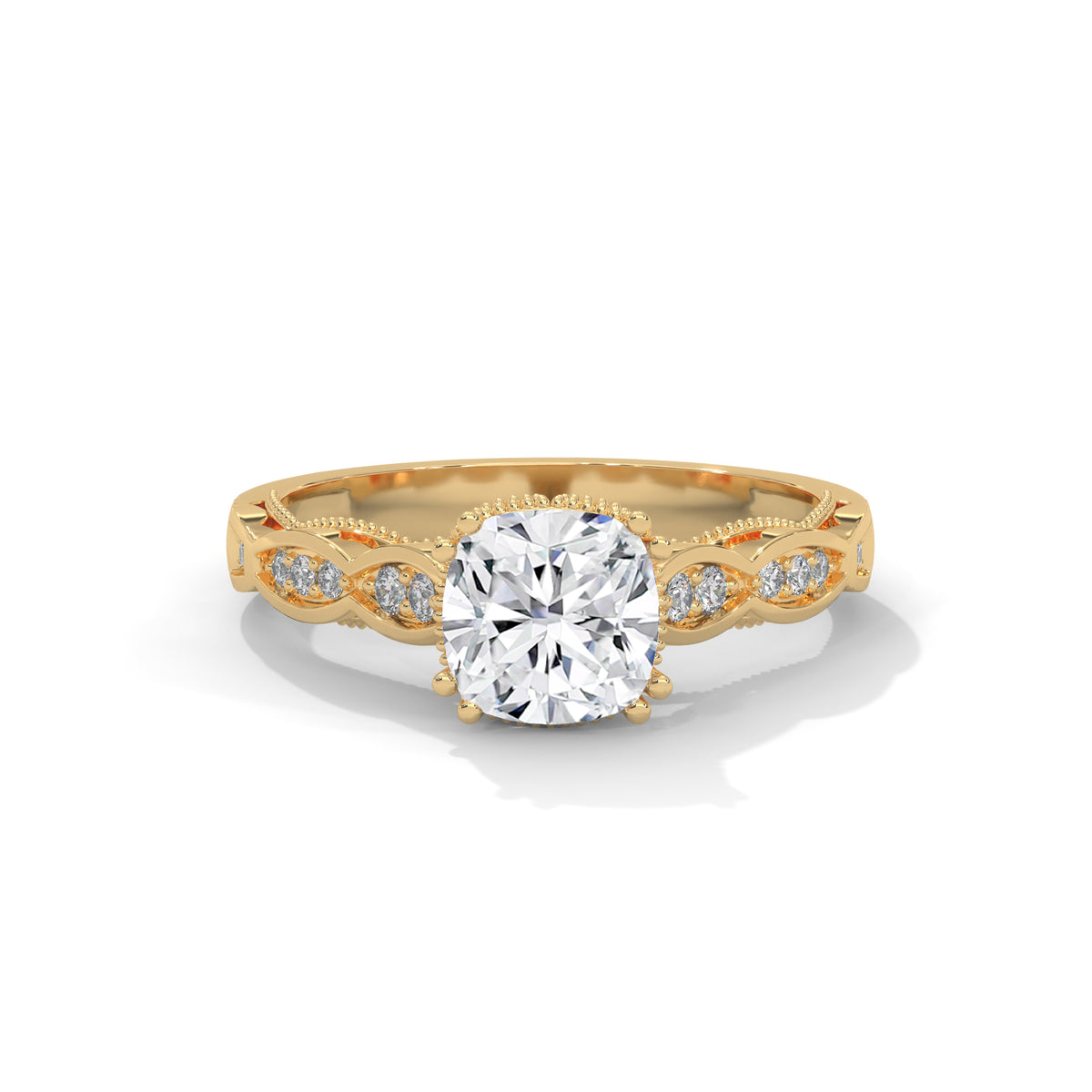 Twisted Bloom Solitaire Ring