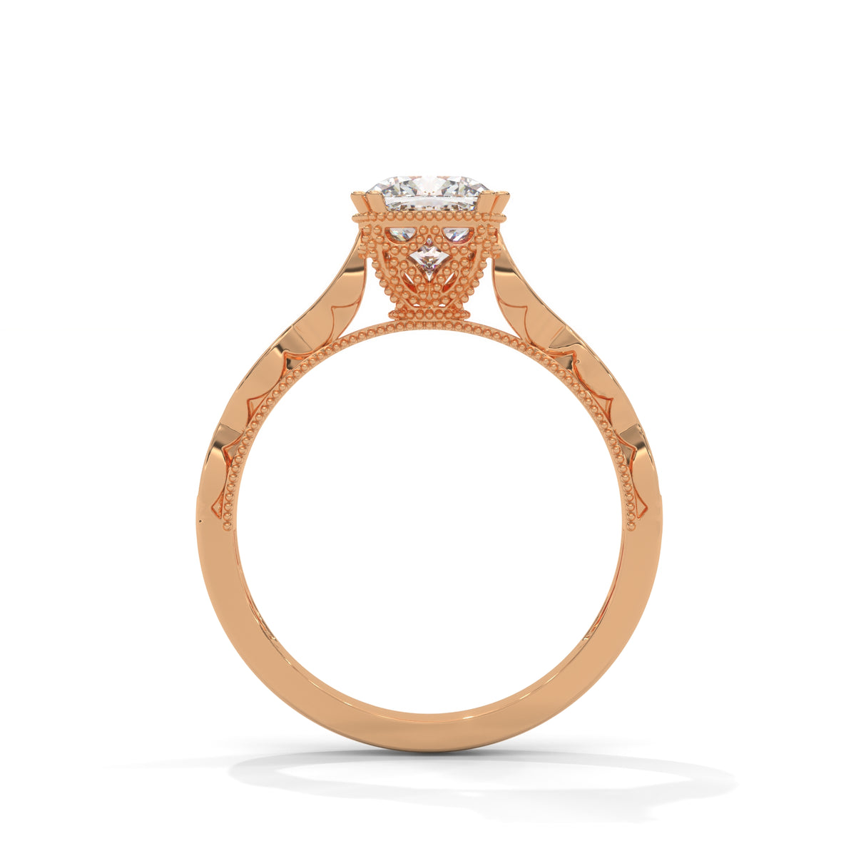 Twisted Bloom Solitaire Ring