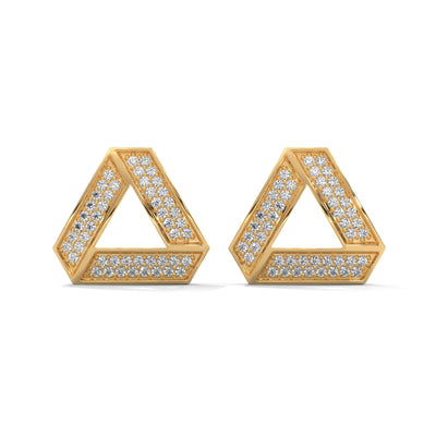 Penrose Illusion Diamond Stud Earrings — IGI Certified Diamond Jewellery | My Carat India