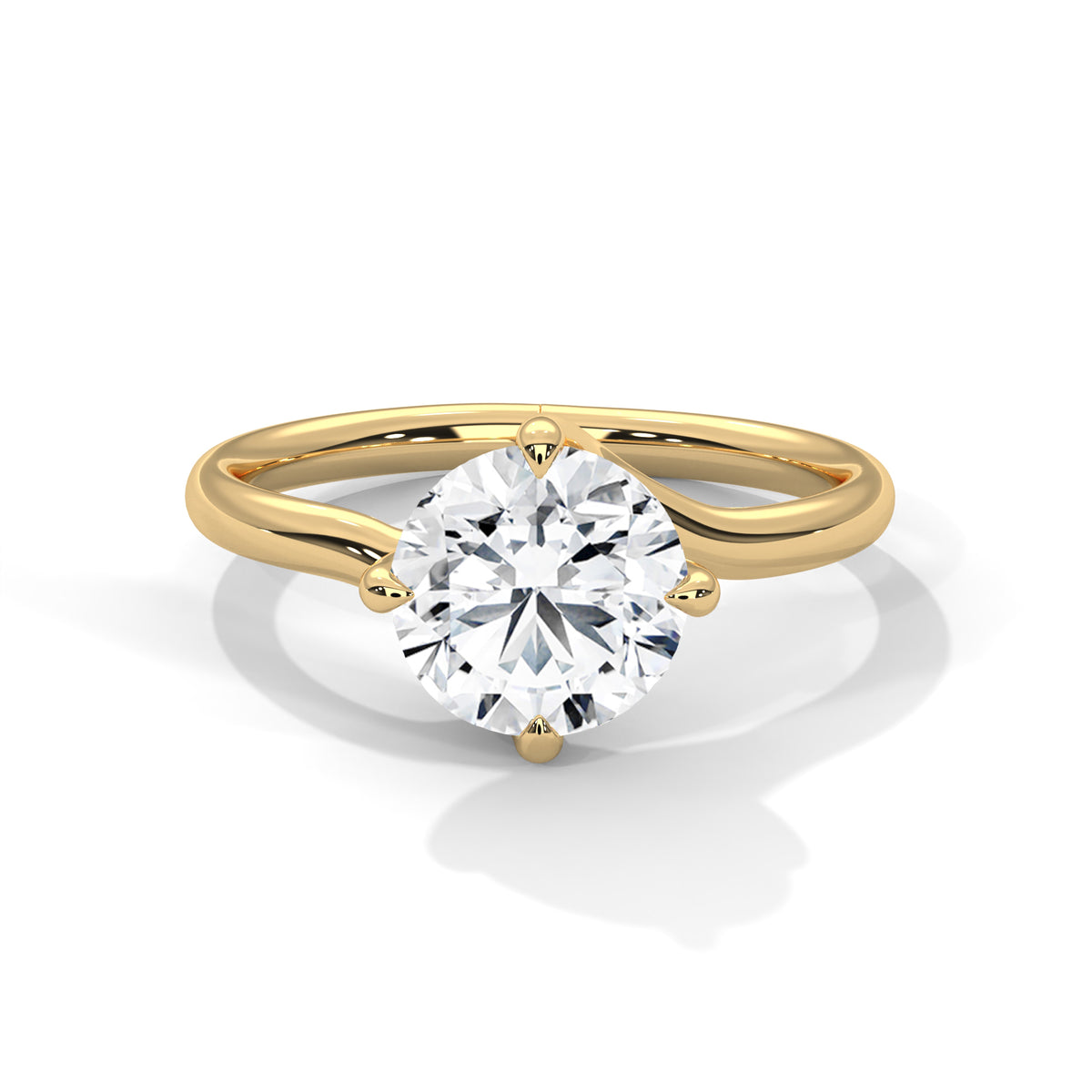 Bypass Embrace Solitaire Ring