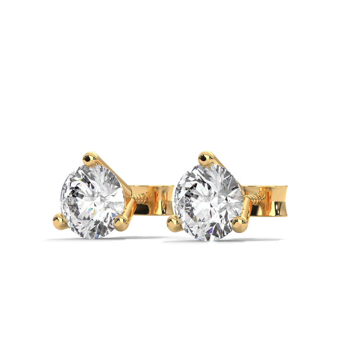 Martini Brilliance Solitaire Earrings