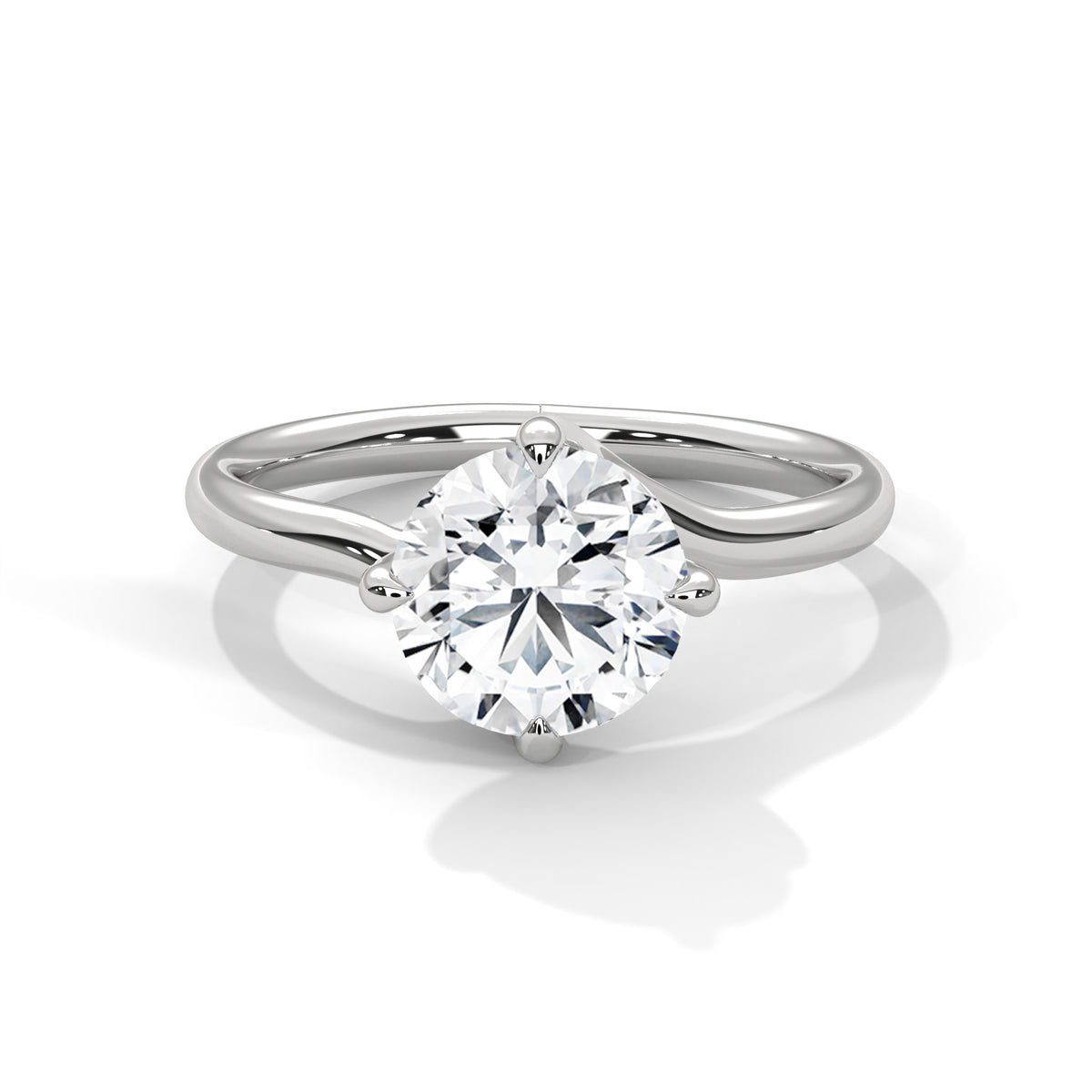Bypass Embrace Solitaire Ring