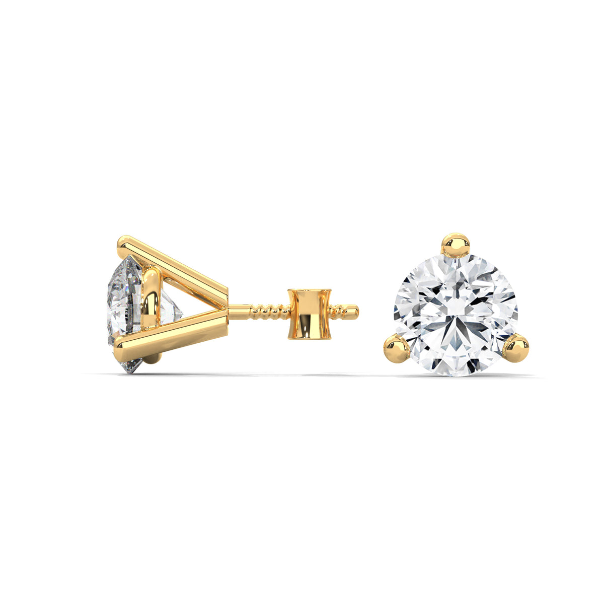 Martini Brilliance Solitaire Earrings