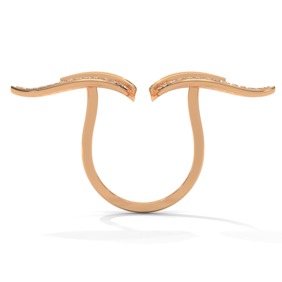 Twin Leaf Cluster Ring