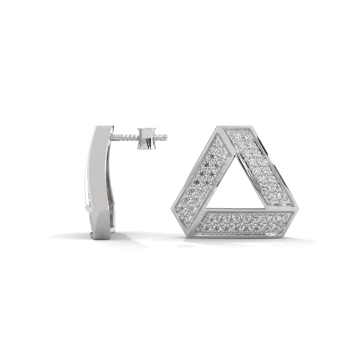 Penrose Illusion Diamond Stud Earrings