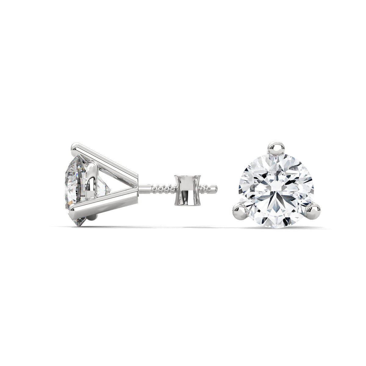 Martini Brilliance Solitaire Earrings