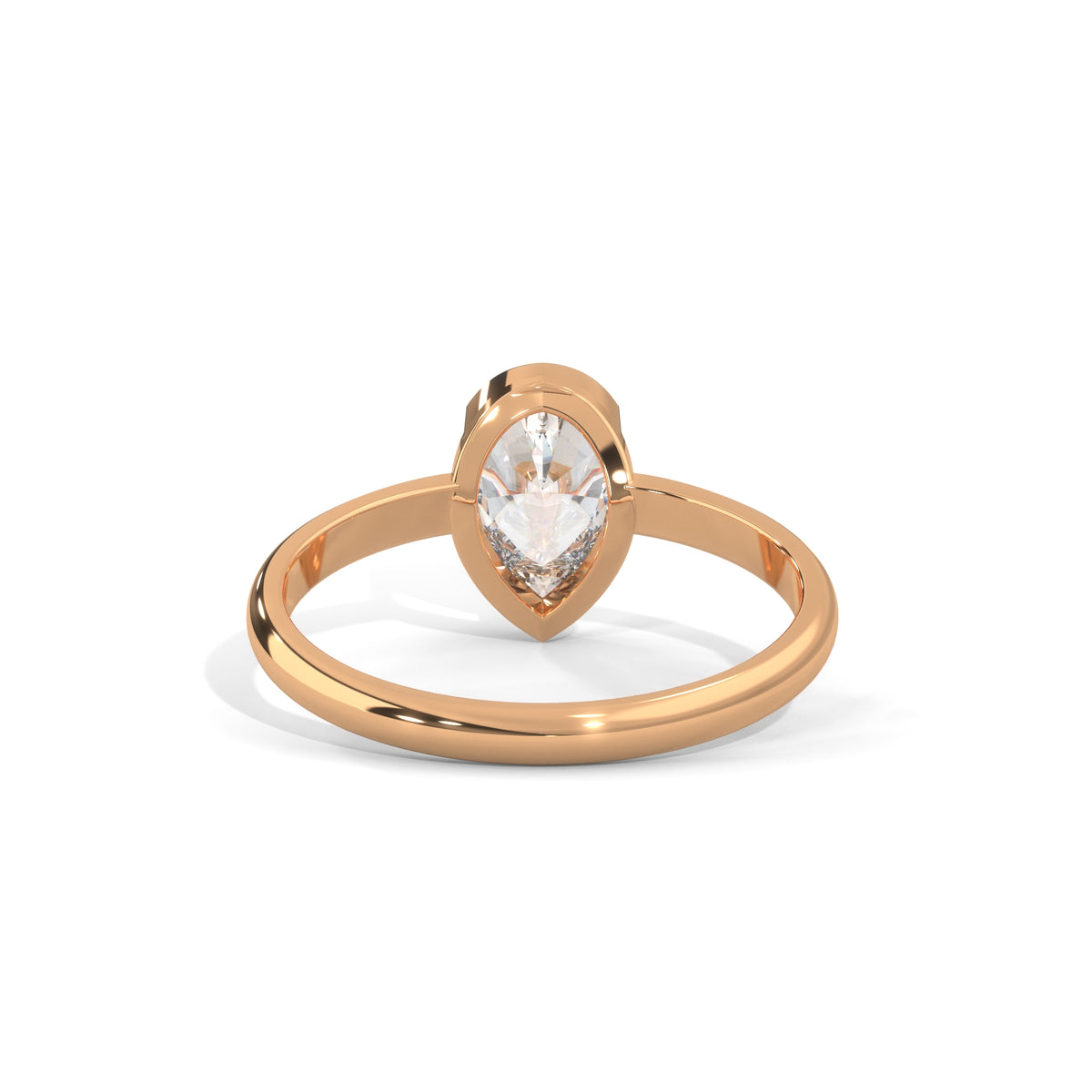 Teardrop Bezel Solitaire Ring