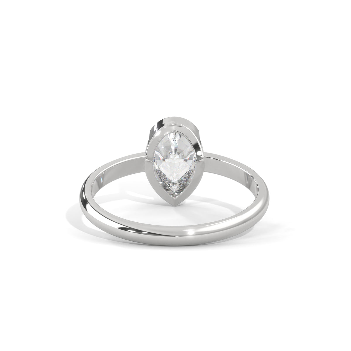 Teardrop Bezel Solitaire Ring