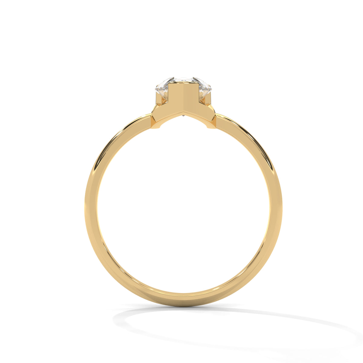 Teardrop Bezel Solitaire Ring