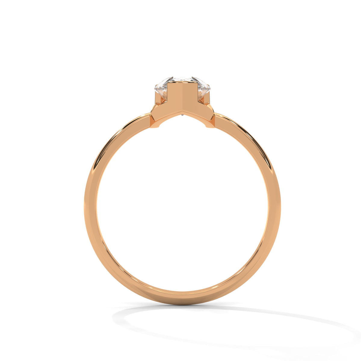 Teardrop Bezel Solitaire Ring