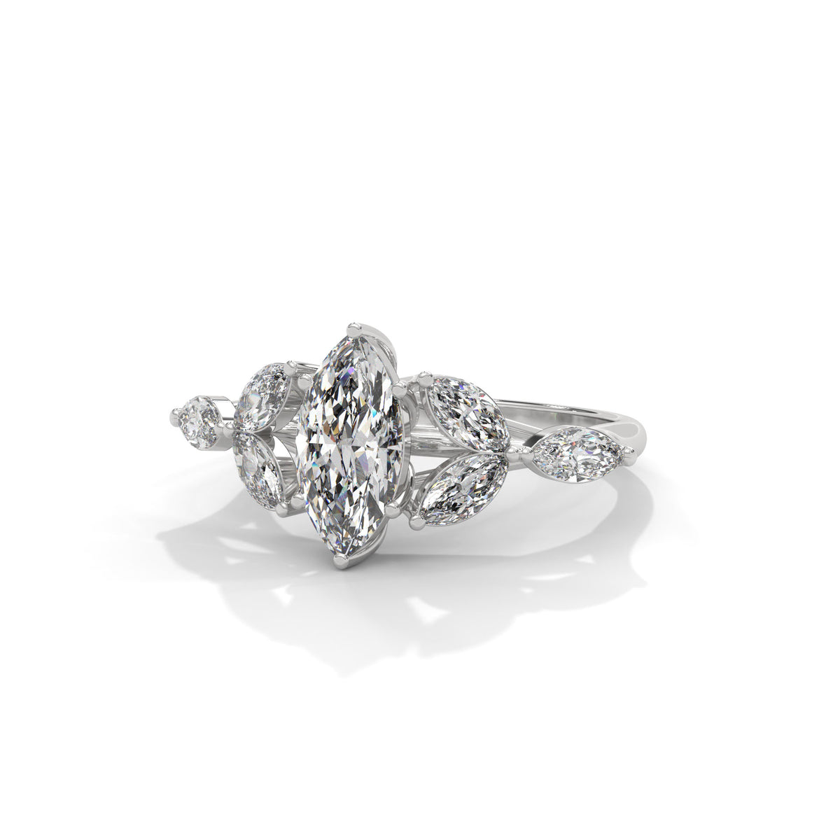 Marquise Bloom Cluster Ring