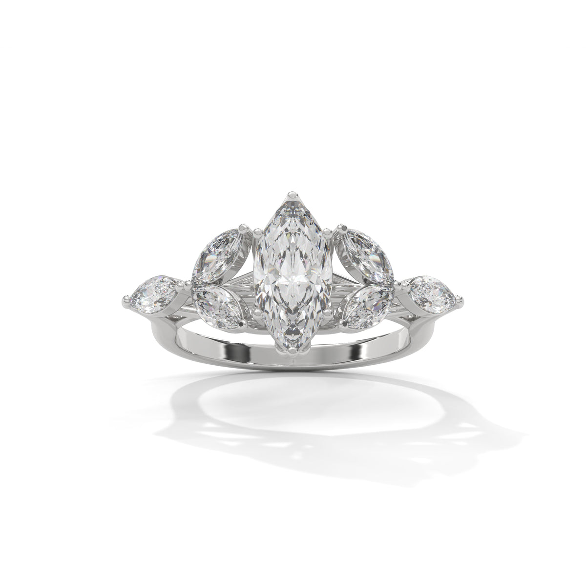 Marquise Bloom Cluster Ring