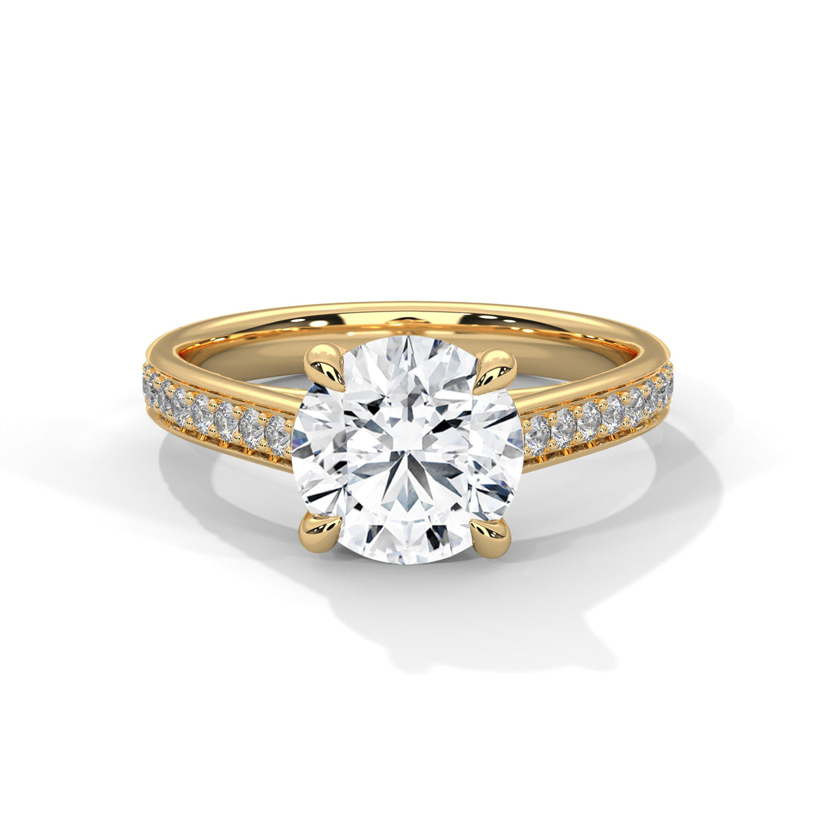 Crowned Brilliance Solitaire Ring