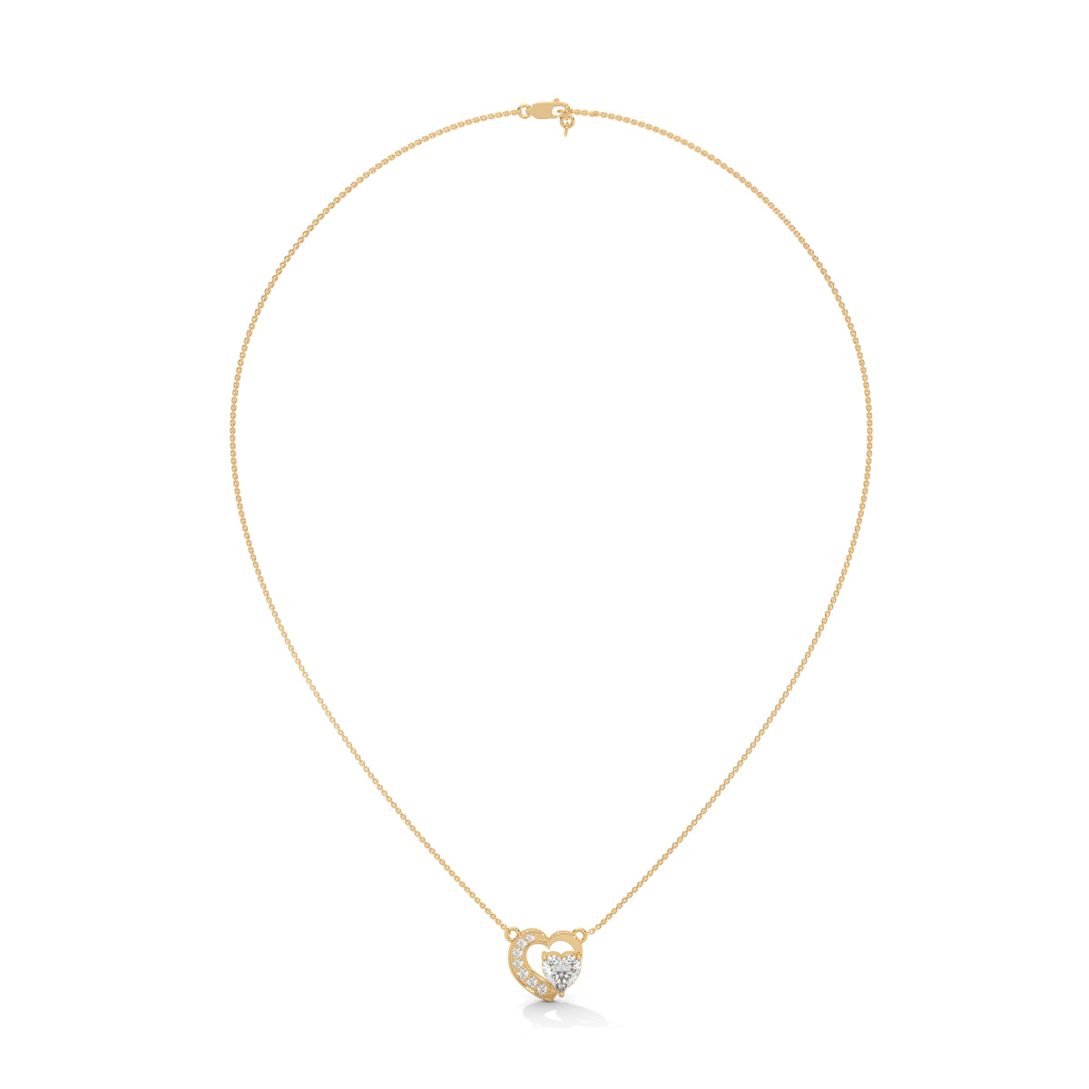 Entwined Hearts Diamond Pendant