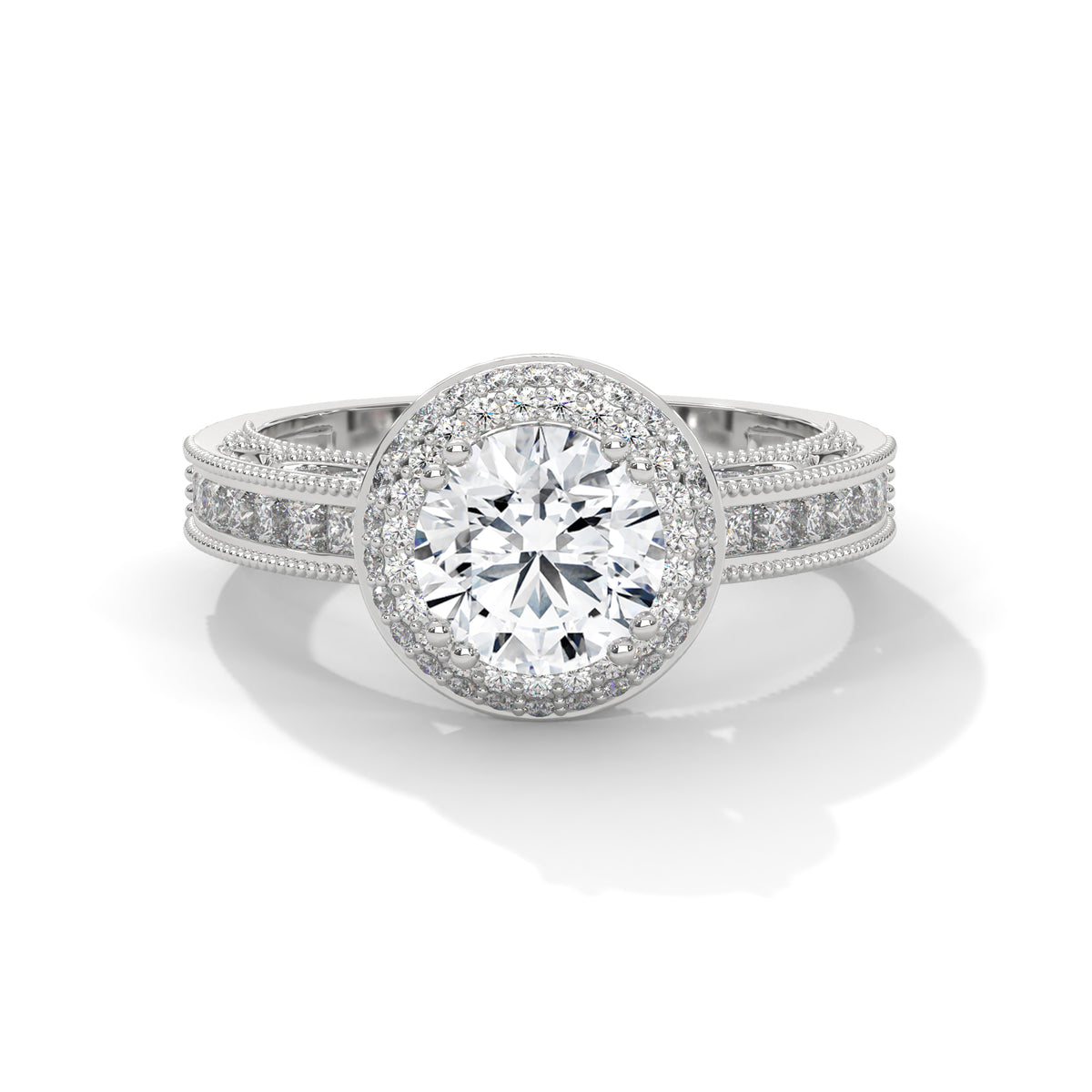 Vintage Bloom Halo Ring