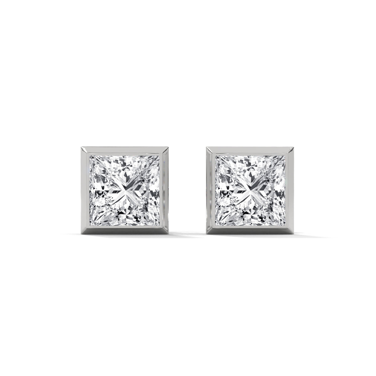 Regal Frame Solitaire Earrings