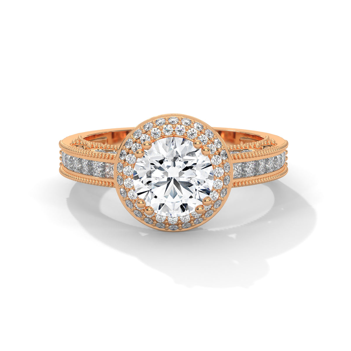 Vintage Bloom Halo Ring