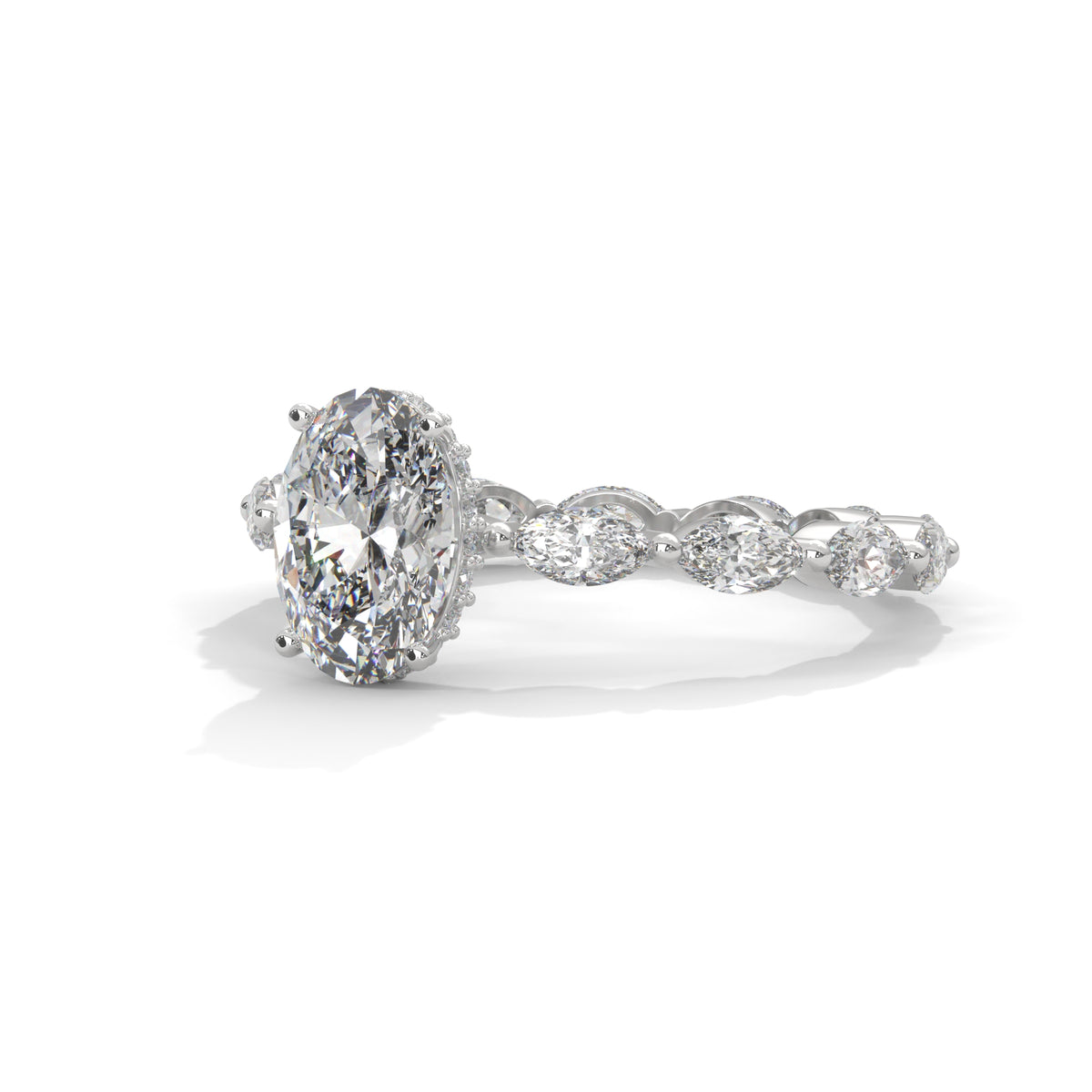 Marquise Drift Solitaire Ring