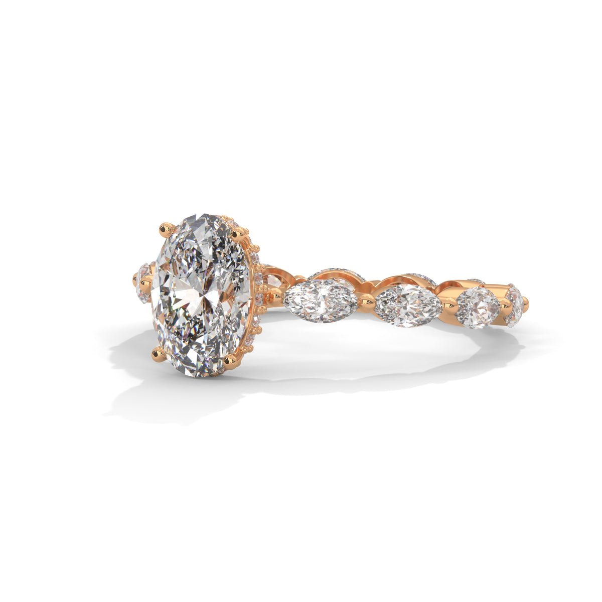 Marquise Drift Solitaire Ring