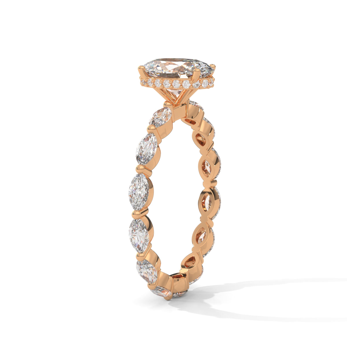 Marquise Drift Solitaire Ring