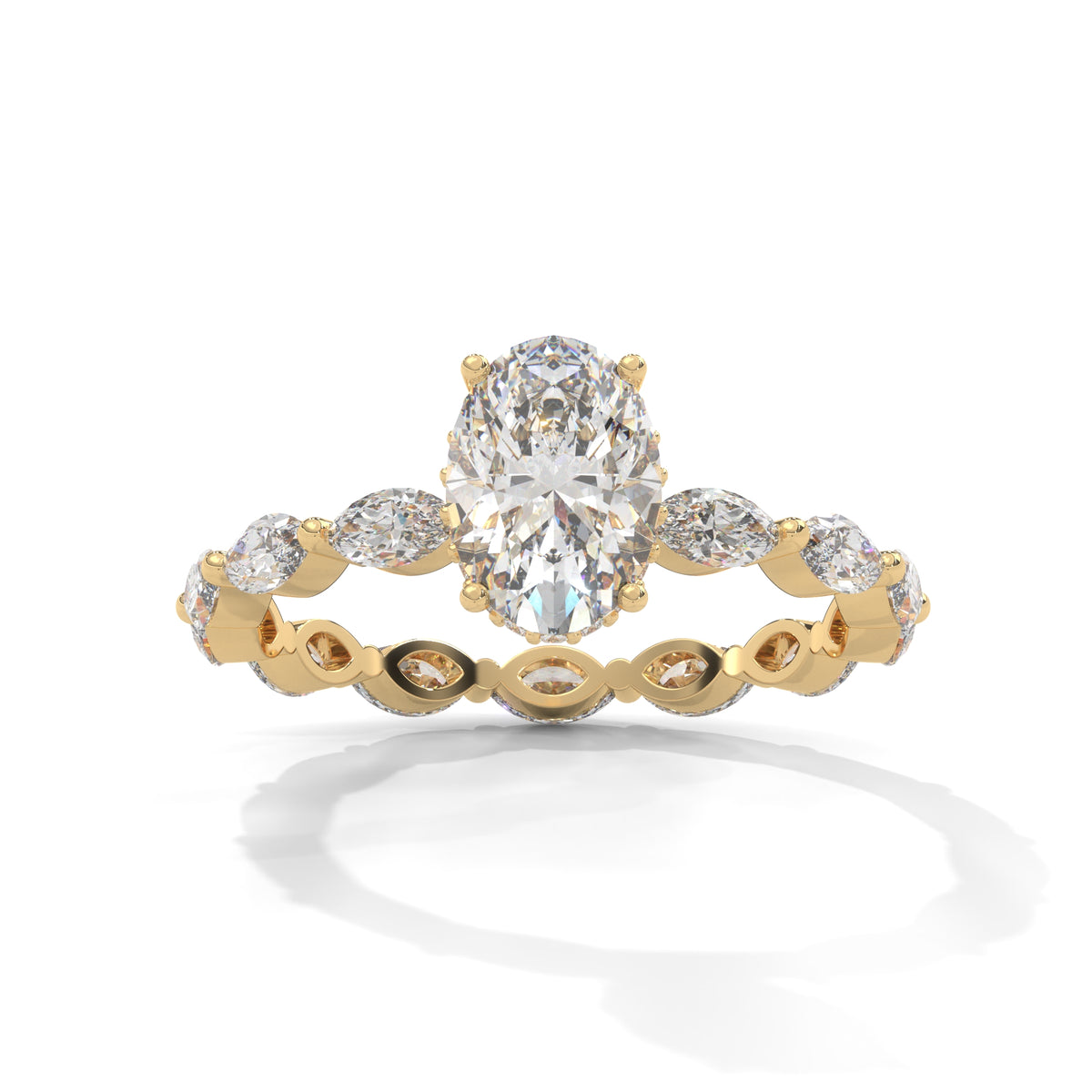 Marquise Drift Solitaire Ring