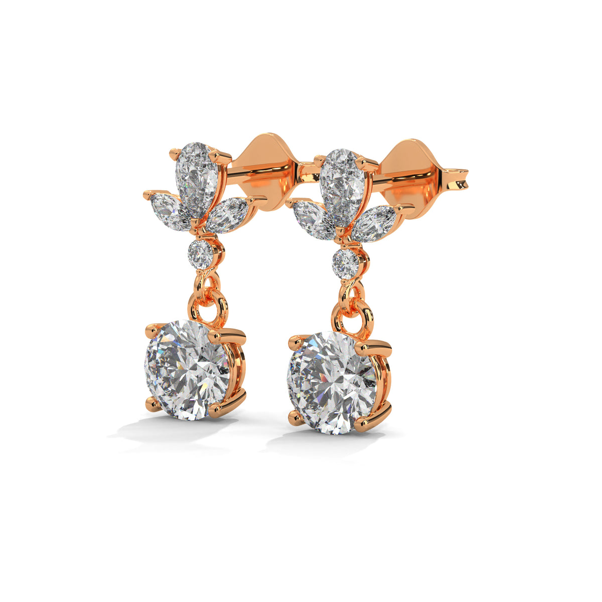 Floral Crown Drop Earrings