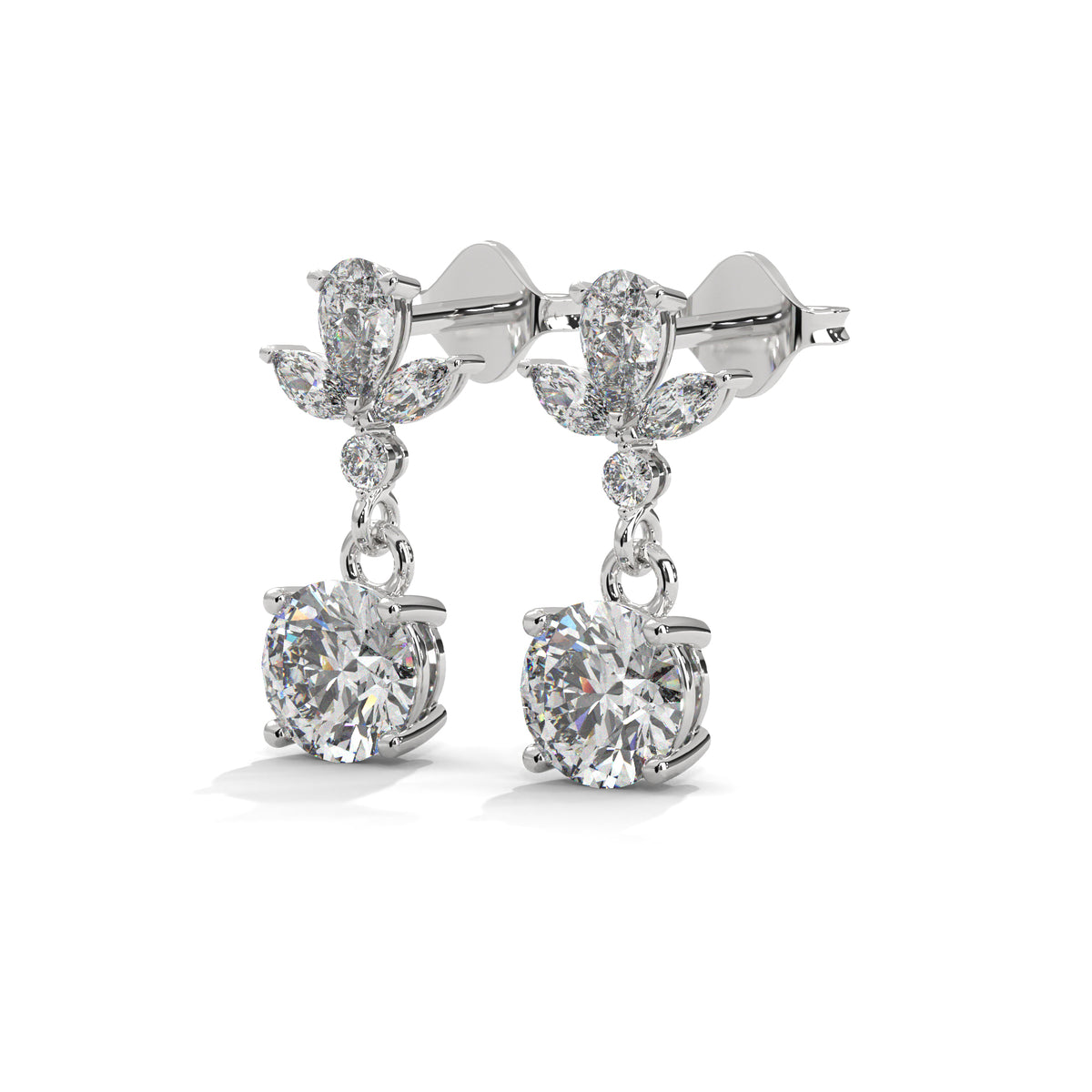 Floral Crown Drop Earrings