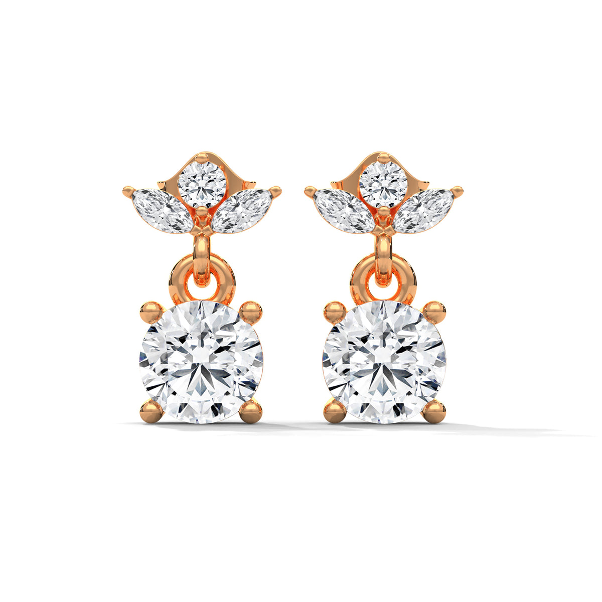 Crowned Bloom Drop Earrings