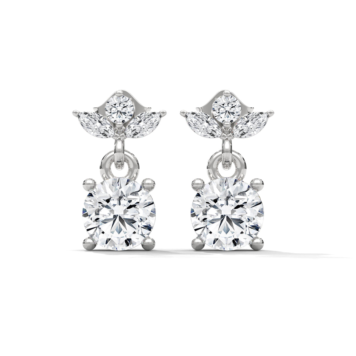 Crowned Bloom Drop Earrings