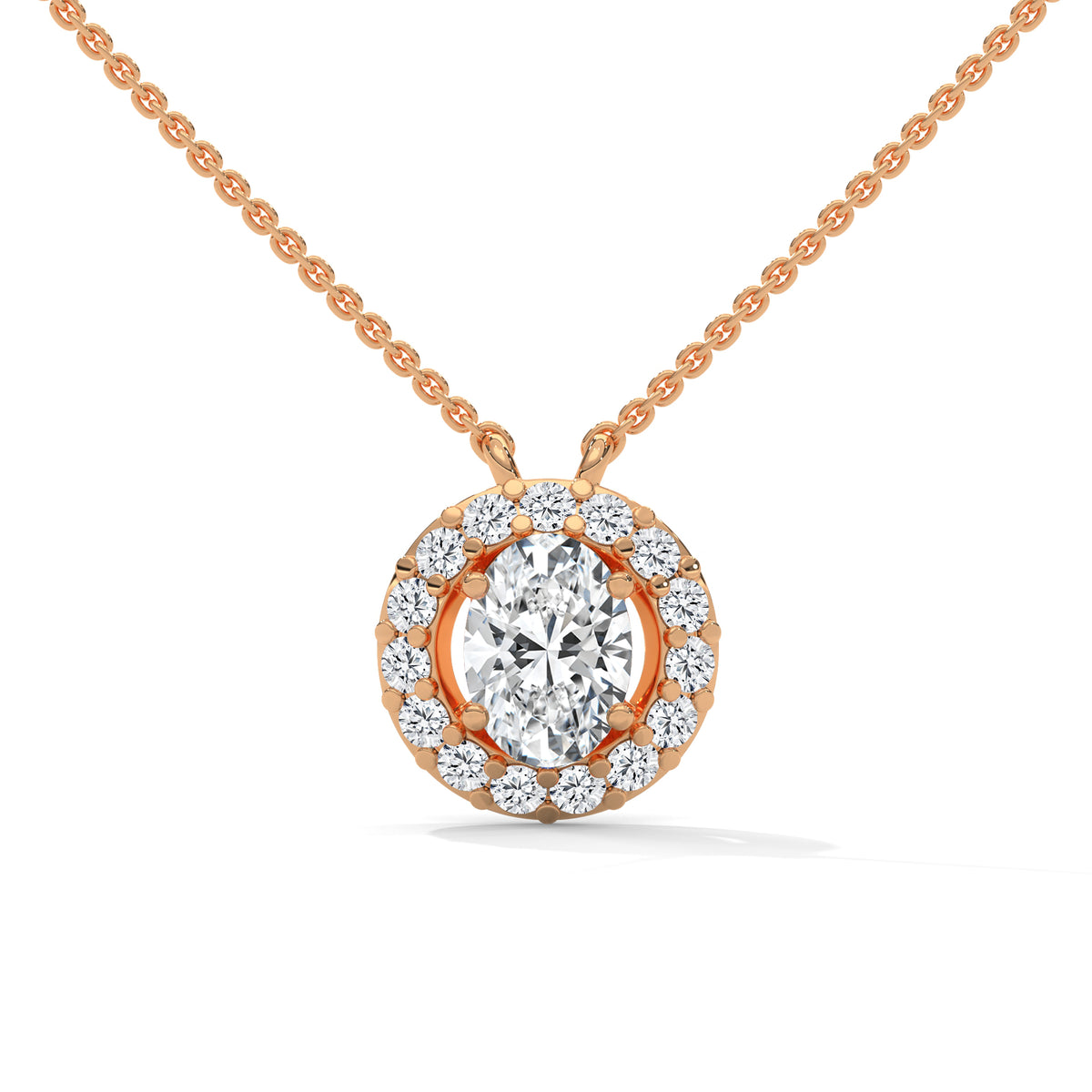 Radiant Crown Halo Pendant