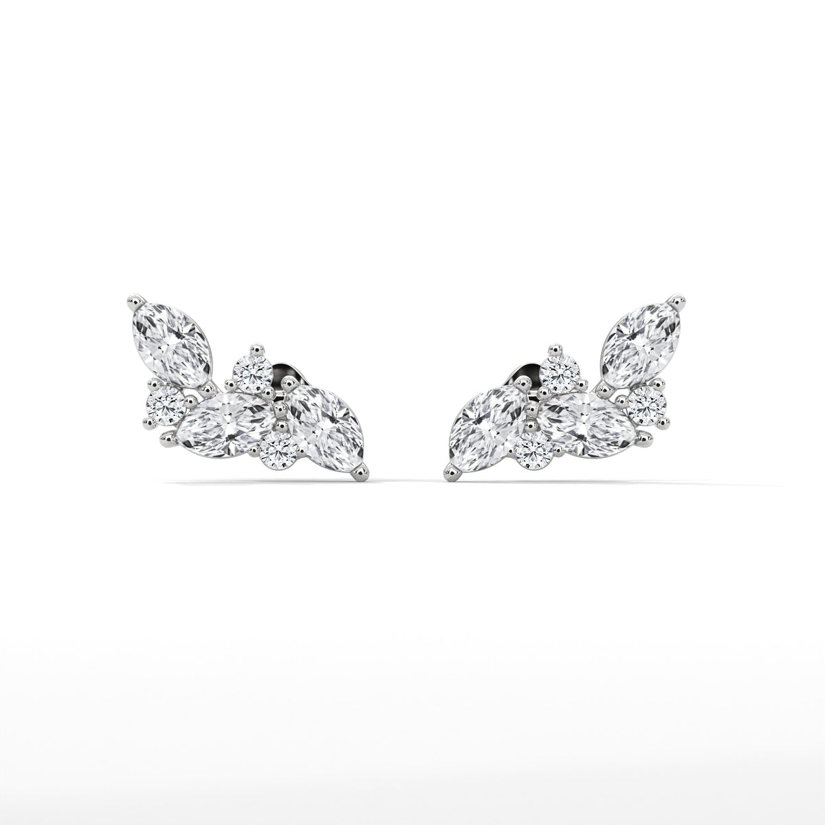 Marquise Bloom Cluster Earrings
