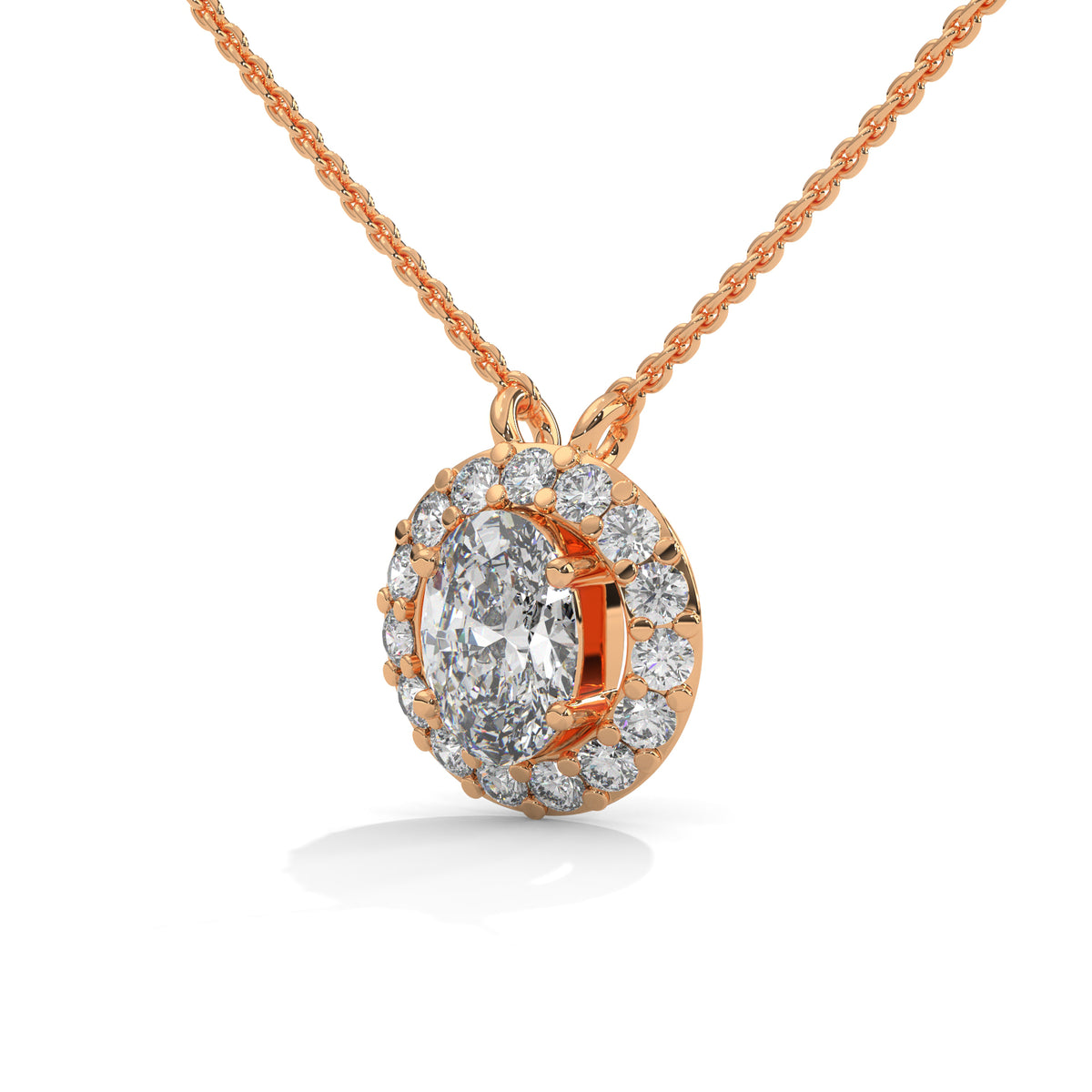 Radiant Crown Halo Pendant