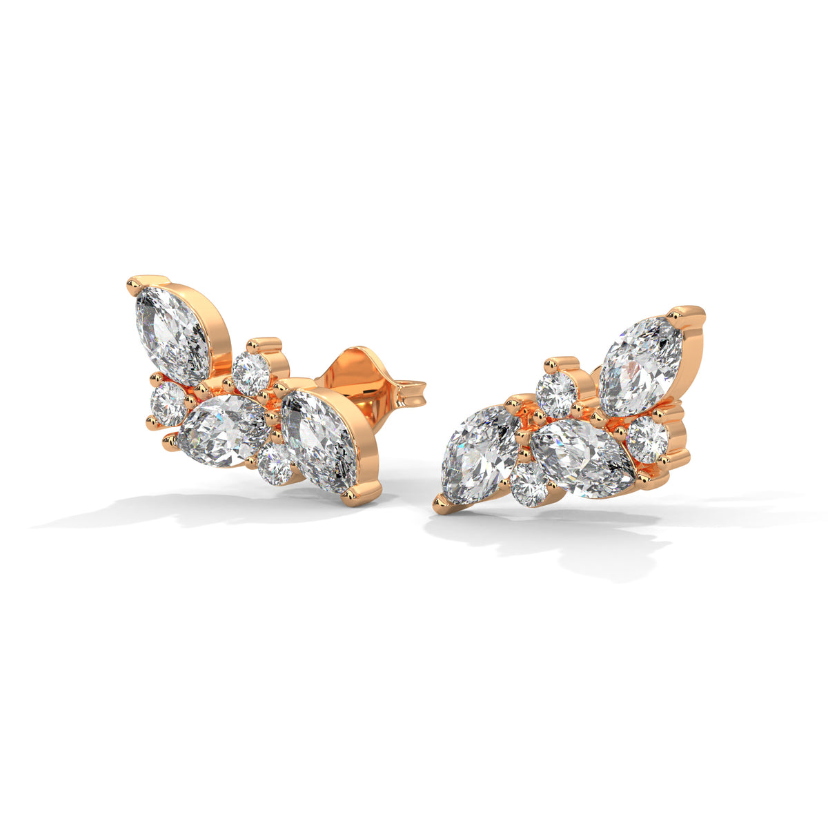 Marquise Bloom Cluster Earrings