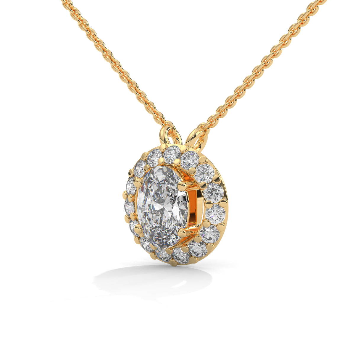 Radiant Crown Halo Pendant