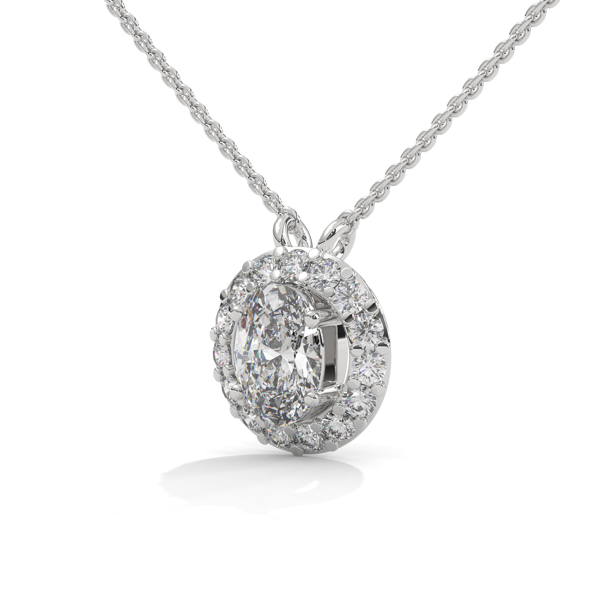 Radiant Crown Halo Pendant