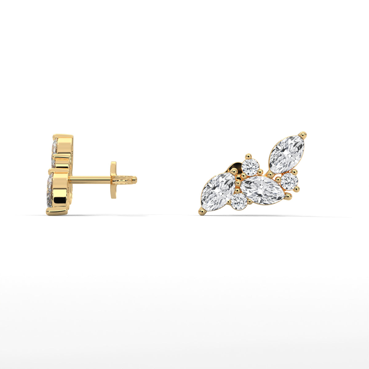 Marquise Bloom Cluster Earrings